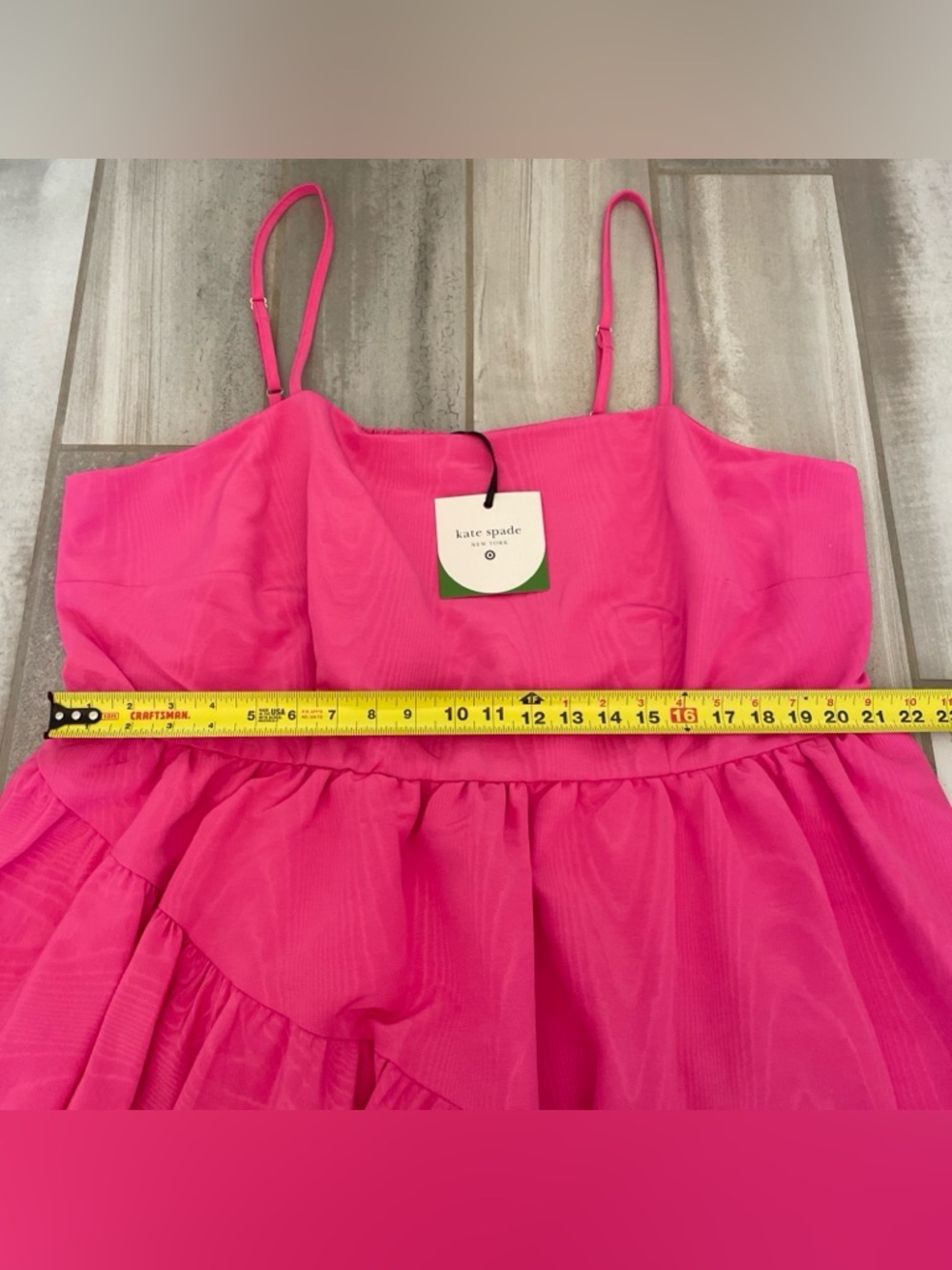 NWT Kate Spade New York x Target Tiered Ruffle Midi Tank Dress Pink 2X - Picture 8 of 13